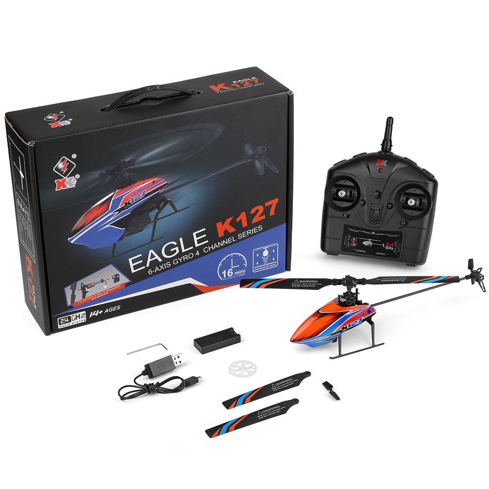 WLtoys XK K127 2.4G 4CH 6-Aixs - Rc Helicopter Nitro บทวิจารณ์และราคา